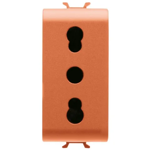Priza 1M 16A pentru linii dedicate standard italian Gewiss Chorus GW10233, portocaliu