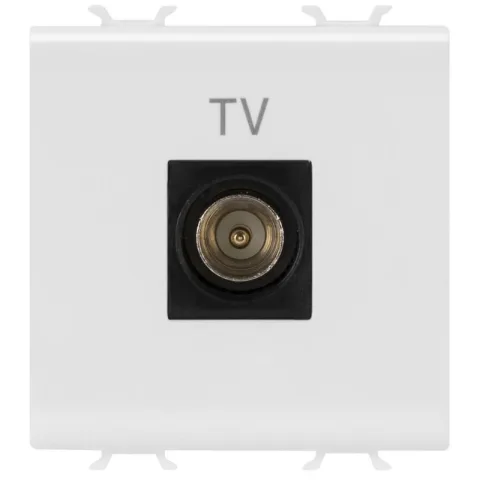 Priza tv capat 2 module tata Gewiss Chorus GW10367, alb