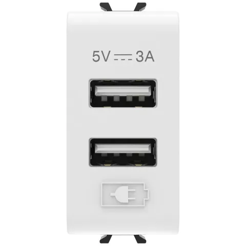 Sursa alimentare usb 1 modul Gewiss Chorus GW10447 , alb