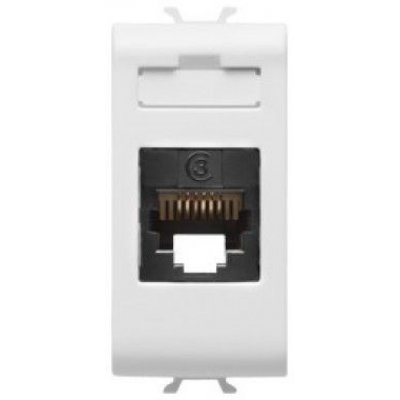 Priza telefon RJ11 1M Gewiss Chorus GW10401, alb