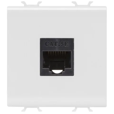 Priza de date UTP RJ45 CAT.5E 2 module Gewiss Chorus GW10434, alb
