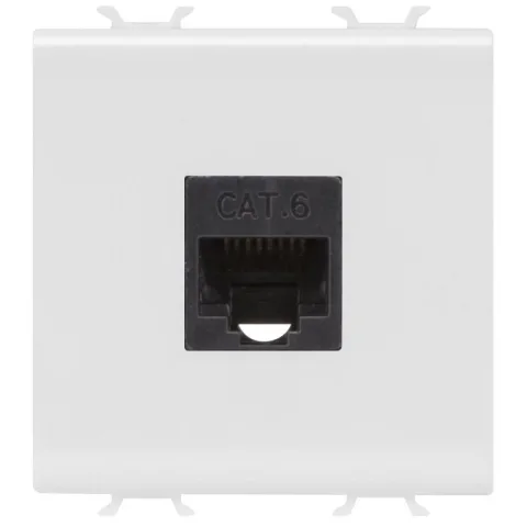 Priza date RJ45 Cat.6 UTP 2 module Gewiss Chorus GW10435, alb