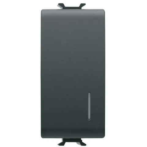 Intrerupator cap scara 1 modul Gewiss Chorus GW12052, 1P 16AX, iluminare, negru satin