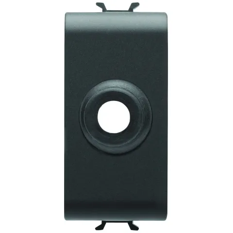 Tasta falsa 1 modul cu iesire pentru cablu Gewiss Chorus GW12196, negru satin