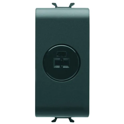 Priza audio/video 1 modul Gewiss Chorus GW12454, negru satin