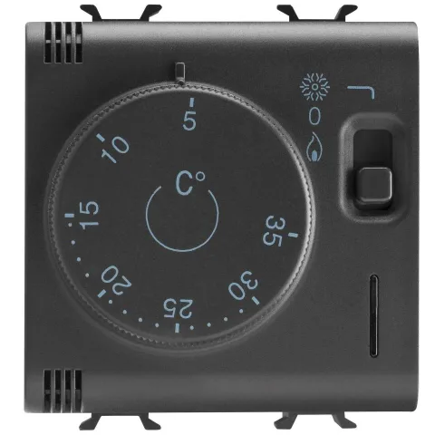Termostat 2M 230V Gewiss Chorus GW12705, negru satin