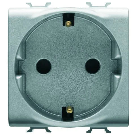 Priza schuko 2 module Gewiss Chorus GW14241, titan
