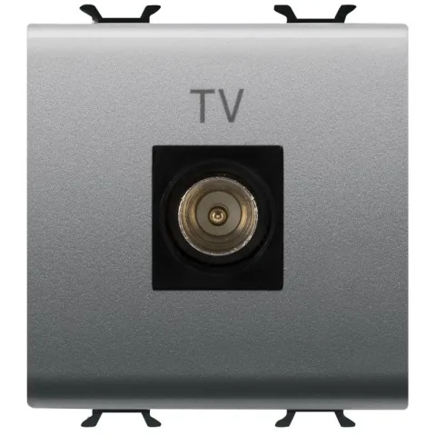 Priza tv de capat 2 module Gewiss Chorus GW14367, titan