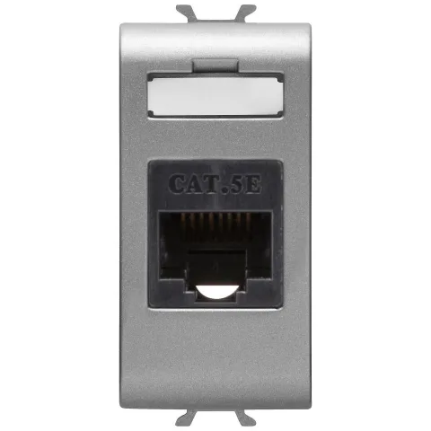 Priza date RJ45 UTP 1 modul Gewiss Chorus GW14421, titan