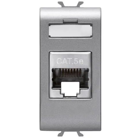 Priza date RJ45 Cat5e Ftp 1 modul Gewiss Chorus GW14422, titan