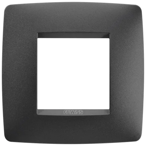 Rama ornament 2 module Gewiss Chorus One GW16122VN, negru satin