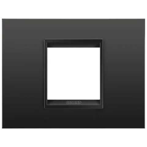 Rama ornament 2 module Gewiss Chorus Lux GW16202XM, negru satinat monocrom