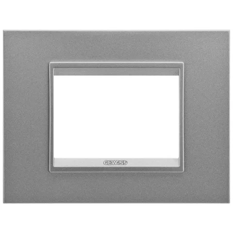 Rama ornament 6 module metal Gewiss Chorus Lux GW16206XA, monocrom aluminiu