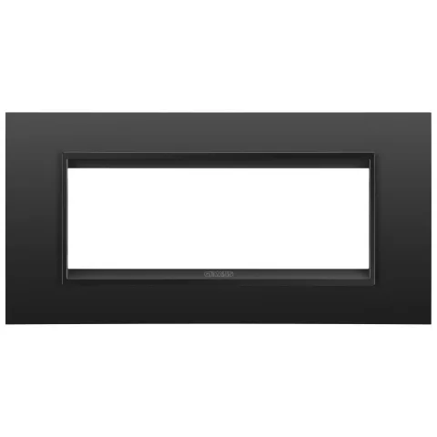 Rama ornament 6 module Gewiss Chorus Lux GW16206XM, negru satinat monocrom