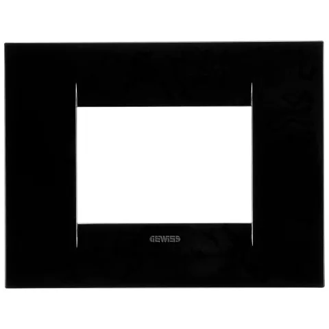 Rama ornament 3 module Gewiss Chorus Geo GW16403TN, negru toner