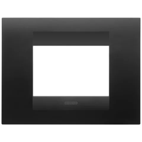 Rama ornament 3 module Gewiss Chorus Geo GW16403VN, negru satinat