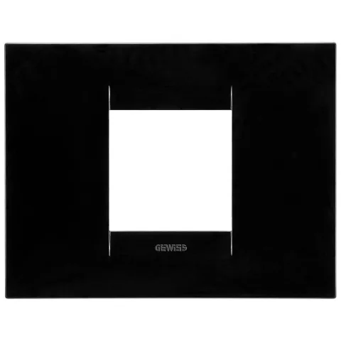 Rama ornament 2 module Gewiss Chorus Geo GW16402TN, negru toner