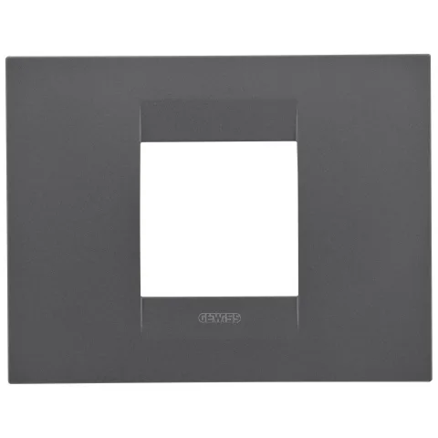 Rama ornament 2 module Gewiss Chorus Geo GW16402VN, negru satinat