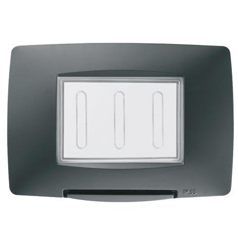 Rama de etansare 3 module IP55 Gewiss Chorus GW16703TN, negru/GW16703TNN