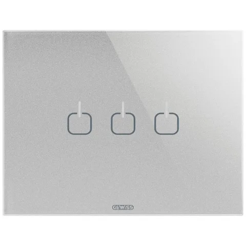 Rama ornament 3 module 3 simboluri Gewiss Chorus Ice Touch GW16953CT, titan