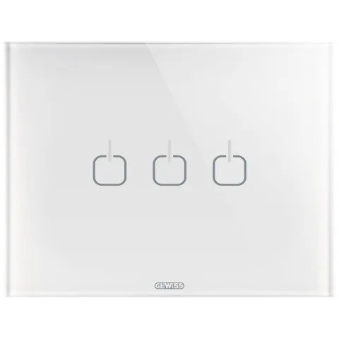 Rama ornament 3 module 3 simboluri Gewiss Chorus Ice Touch GW16953CB, alb