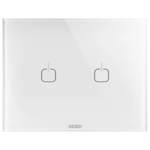 Rama ornament 3 module 2 simboluri Gewiss Chorus Ice Touch GW16952CB, alb