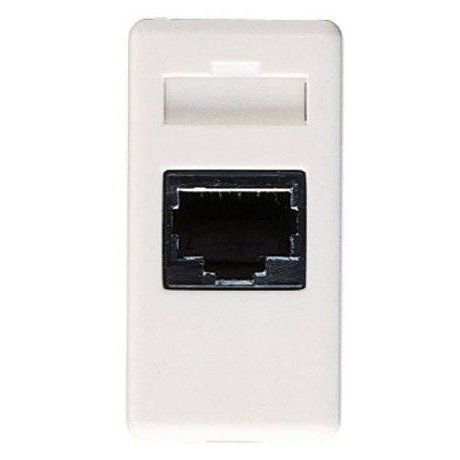 Priza telefon 1 modul RJ11 Gewiss System GW20251, alb
