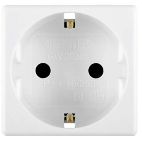 Priza 2 module cu CP Gewiss System GW20265, alb
