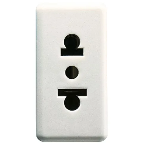 Priza 2P+E standard euro/american 1 modul Gewiss System GW20212, alb