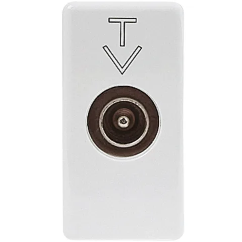 Priza TV de trecere 1M Gewiss System GW20382, alb