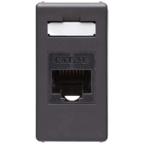 Priza date RJ45 Cat5e UTP 1 modul Gewiss System GW21271, negru