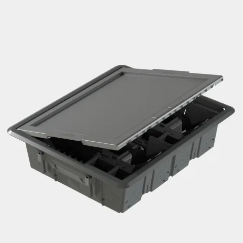 Doza de pardoseala 32 module cu capac decupat Gewiss System GW24607