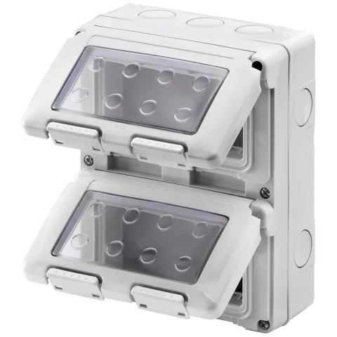 Doza aplicata IP55 verticala 8(2X4) module Gewiss System GW27051