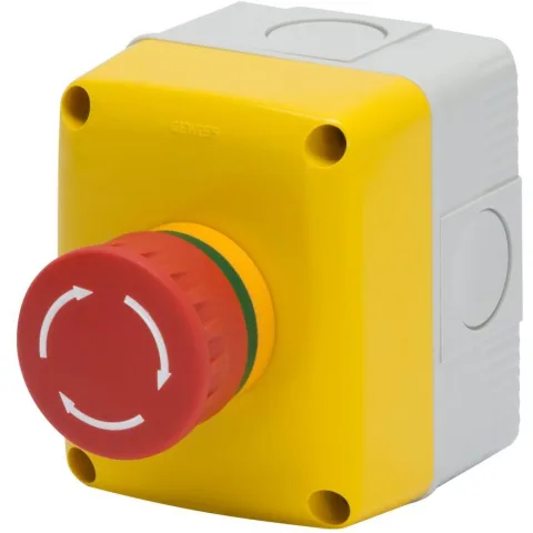Carcasa cu 1 buton D.22 ciuperca rosu 1 ND - 1 NI IP66 Gewiss GW27202