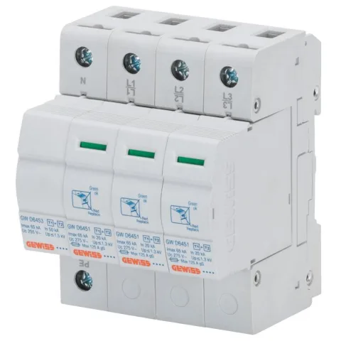 Descarcator LST - SPD 3P+N 12,5KA Tip 1+2 Gewiss GWD6402