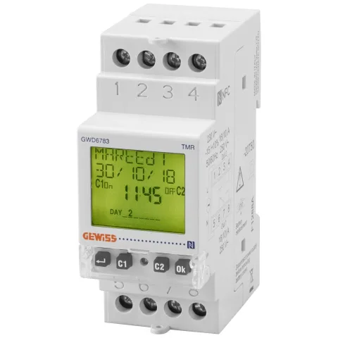 Programator digital sapt. 2CO 16A 230V 2 module Gewiss GWD6783