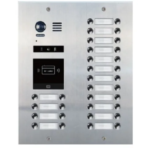 Panoul de apel video modular V-TECH DMR21-D32-F1 cu camera wide angle, 32 butoane de apel, antivandal, IP55, incastrabil