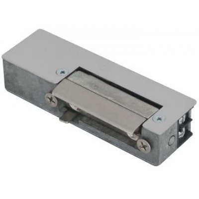 Yala electromagnetica incastrabila DORCAS-AaDF cu buton deblocare, functionare in puls, reversibila, 8-12V