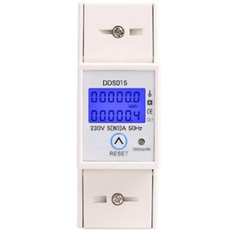 Contor monofazat de energie electrica, Sinotimer, 230V AC 50-60Hz, 5(80)A, ecran digital LED iluminat, DDS015