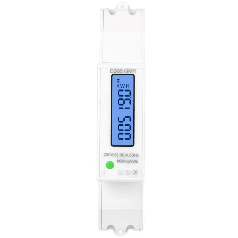 Contor monofazat de energie electrica, Sinotimer, 230V AC 50Hz, 5(100)A, ecran digital LED iluminat, DDS519MR