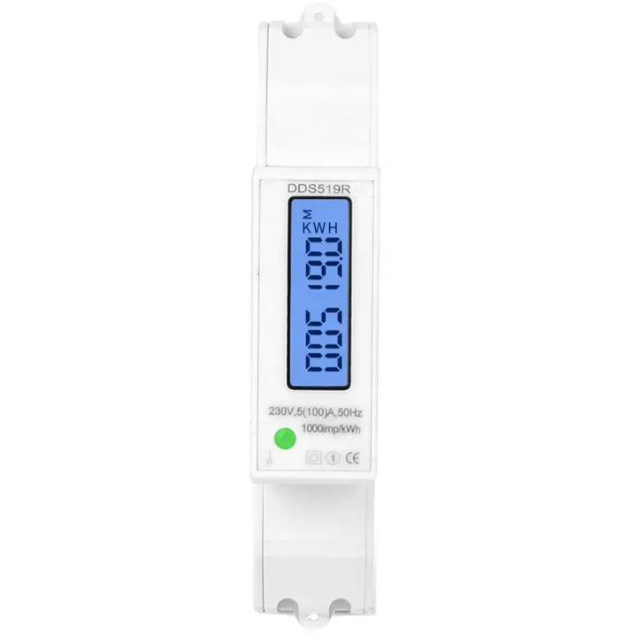 Contor monofazat de energie electrica, Sinotimer, 230V AC 50Hz, 5(100)A, ecran digital LED iluminat, DDS519R