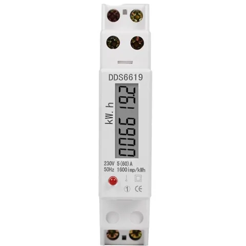 Contor monofazat de energie electrica, Sinotimer, 230V AC 50Hz, 5(60)A, ecran digital LED, DDS6619-002 DDS6619-003-60A