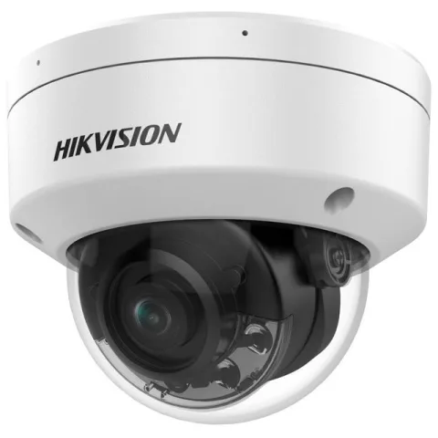 Camera IP Dome Hikvision DS-2CD2187G2H-LISU(2.8MM)(EF), 8MP, IR+Lumina alba 30m, Card, Microfon, PoE