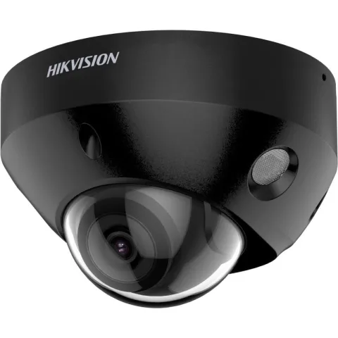 Camera mini dome IP ColorVu Hikvision DS-2CD2547G2-LS2CB, 4MP, lentila 2.8mm, lumina alba 30m, microfon, PoE, IP67, black