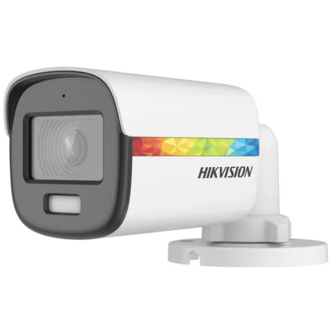 Camera TurboHD Color Vu Hikvision DS-2CE10DF8T-FSLN, 2MP, lentila 2.8mm, microfon, lumina alba 20 m, 130dB true WDR, IP67