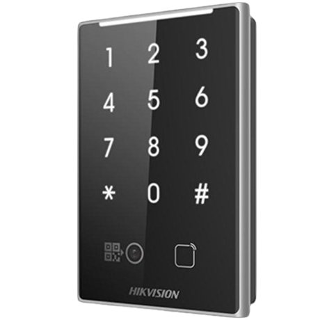 Cititor de proximitate HIKVISION DS-K1109DKB-QR, MIFAR, cod QR, Wiegand, RS-485, tastatura integrata