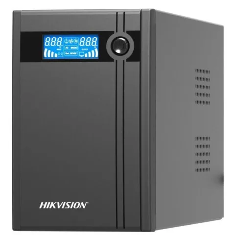 Sursa neintreruptibila - Hikvision DS-UPS2000, 1200W, afisaj LCD, 2 x 9Ah, 4 prize Schuko