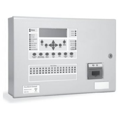 Centrala de incendiu cu 2 bucle Kentec ENSH63002 03P cu 0 LED-uri de zone, montaj aparent, cu cheie de activare si imprimanta