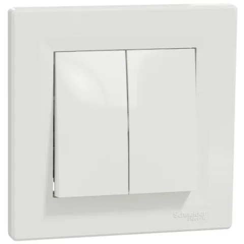 Intrerupator dublu cu revenire Schneider Asfora EPH1100121, alb