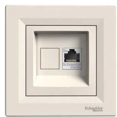 Priza de date RJ45 Schneider Asfora EPH4300123, crem